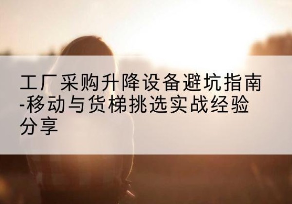 芦山移动式升降机怎么选-工厂采购升降设备避坑指南-移动与货梯挑选实战经验分享